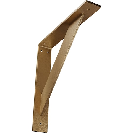 Ekena Millwork Traditional Steel Bracket, Hammered Gold 2"W x 12"D x 12"H BKTM02X12X12TRHGO